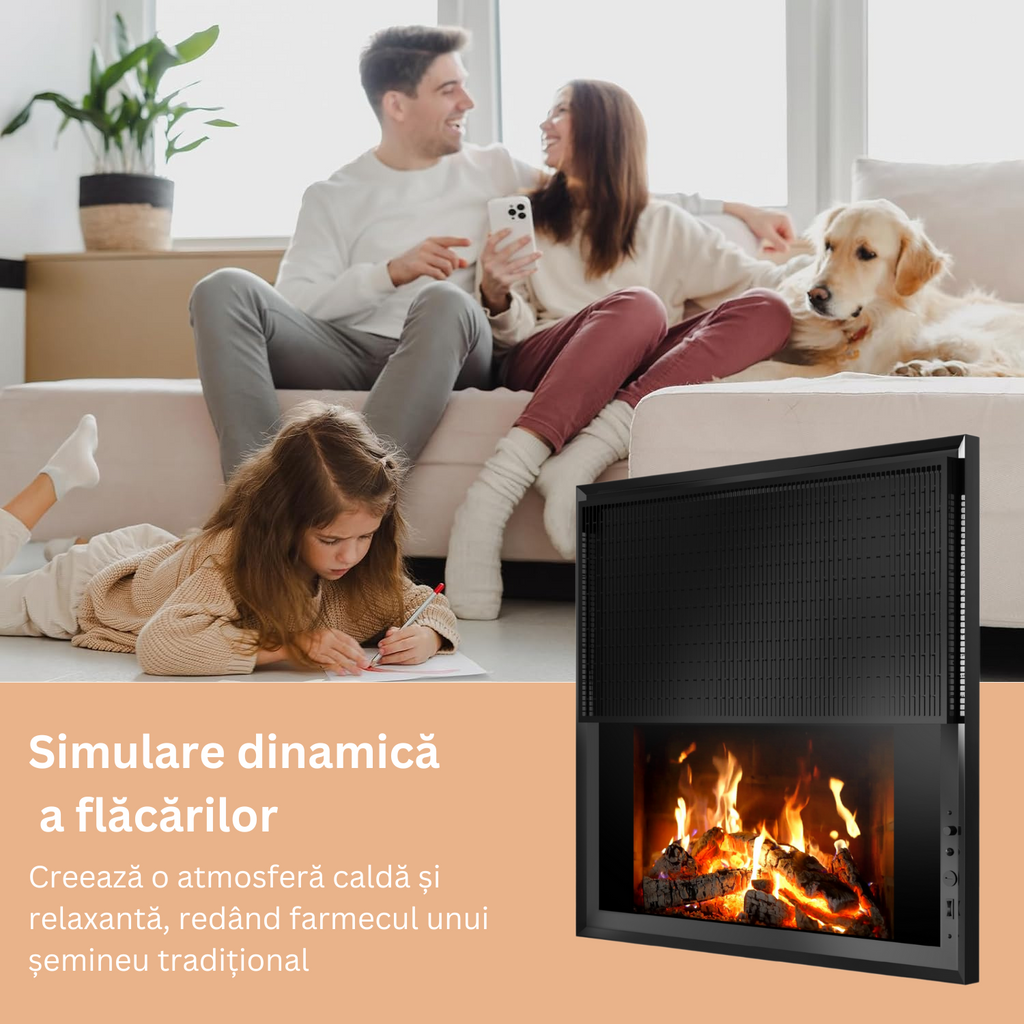 Panou radiant Novosun cu semineu integrat - 1700W 