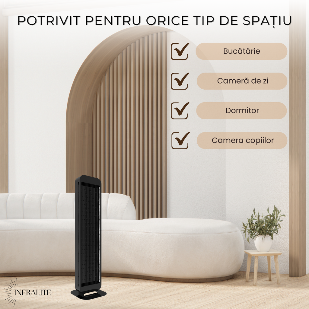 Încălzitor de podea cu infraroșu INFRALITE cu tehnologie Graphene Carbon