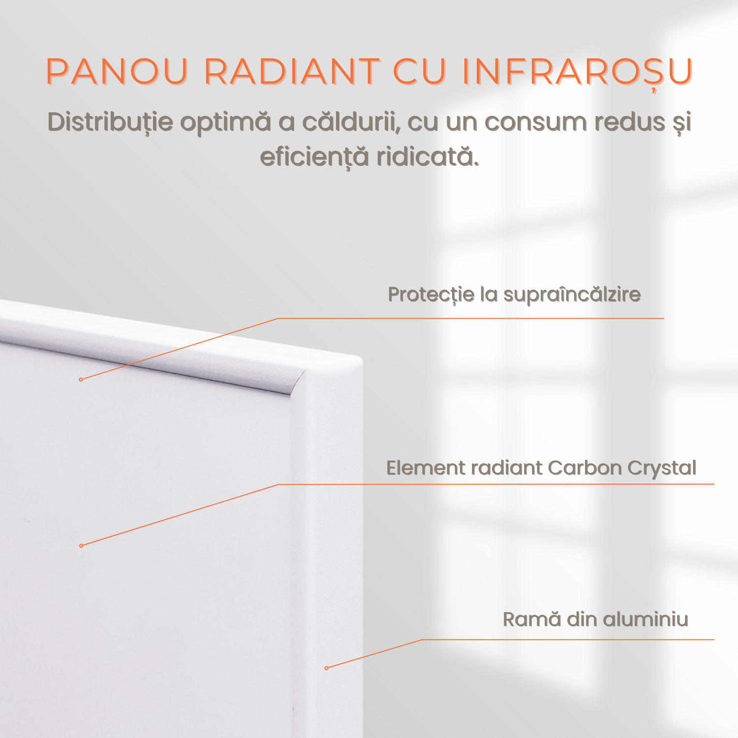 Panou radiant cu infrarosu INFRALITE cu termostat Wifi incorporat si t ...
