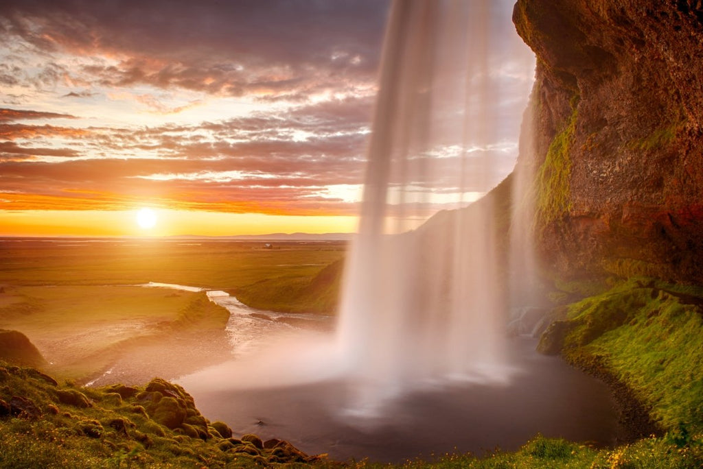 Panou radiant Dragus imprimat - imagine "Cascada Islanda" - incalzire-perfecta.ro
